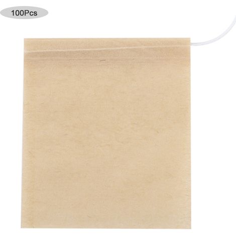 100 Sachets de Thé Vides Jetables avec Cordon pour Infusion Feuilles en Vrac (Grand Format) (1/5)