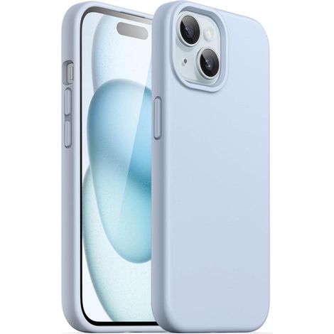 Handyhülle Silikon iPhone 15 6,1 Zoll Ganzkörper Stoßfest Blau (1/5)