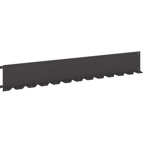 vidaXL Borde de Césped 30 uds. 102 x 15 x 4 cm Acero Negro (1/2)