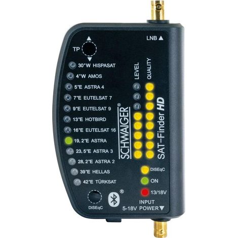 Schwaiger SF9003BT Satellitendetektor Schwarz Bluetooth