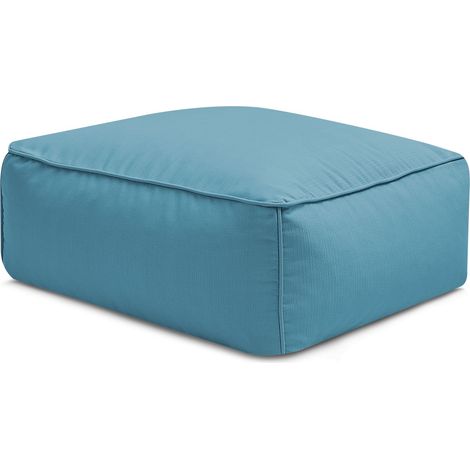 BOBOCHIC - Pouf pour canapé de jardin modulable GIULIA avec bâche de protection Bleu clair (1/5)