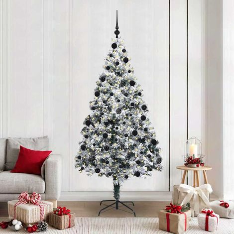 vidaXL Künstlicher Weihnachtsbaum mit 300 LEDs mit Ständer Weiß 210 cm (1/5)