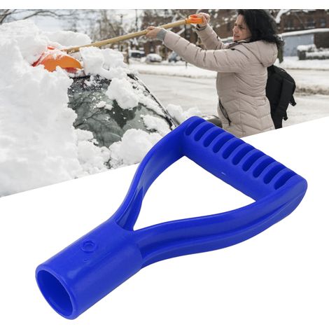 Poignée D pour Pelle et Manche de Remplacement en Plastique Bleu, Diamètre Intérieur 32mm, Compatible Outils de Jardin et Déglaçage (1/5)
