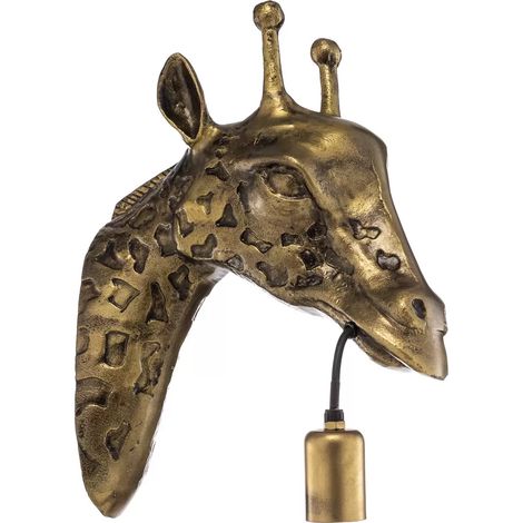 [NEUWERTIG] B-Ware Lindby Wandleuchte Nirvathia Giraffe Messingfarben Metall Wandlampe Lampe Spot