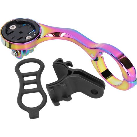 Support de compteur de vélo à fixation étendue, finition électroplaquée colorée, en alliage d'aluminium. (1/5)