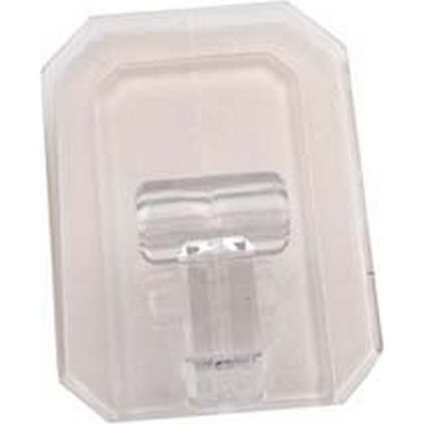 25PZ GANCI GIGANTI ADESIVI IN PLASTICA TRASPARENTI - mm.58x78h.