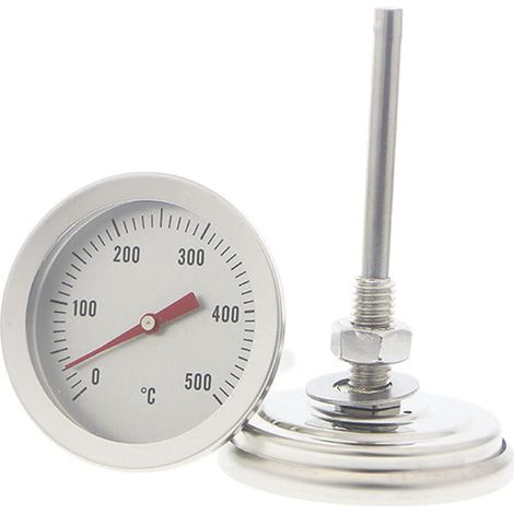 Thermomètre en charbon pour fumeur - viande de barbecue, bœuf (1/5)