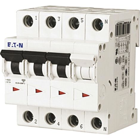 Disjoncteur modulaire 63A 3Np courbe C 6kA 000239179 EATON FAZ6 C63/3N