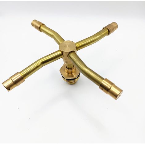 Arroseur de jardin rotatif à en pelouse buse d'irrigation agricole accessoires quatre branches 360° laiton (1/5)
