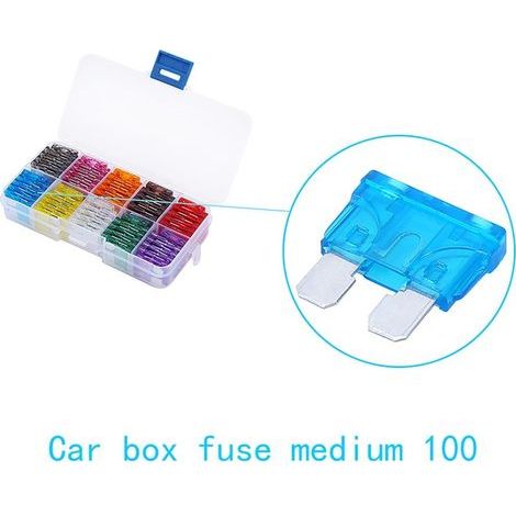 Assortiment de fusibles à lame moyenne pour voiture, 100 pièces/lot, Kit de fusibles pour SUV 2A 3A 5A 7.5A 10A 15A 20A 25 (1/5)