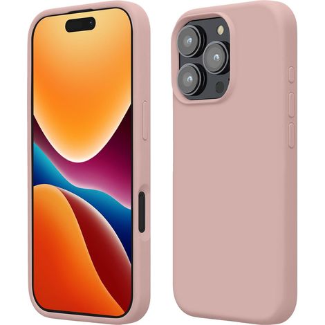 Housse Compatible avec Apple iPhone 16 Pro Coque - Housse de téléphone Protection Souple en TPU Silicone - Rose Ancien (1/5)