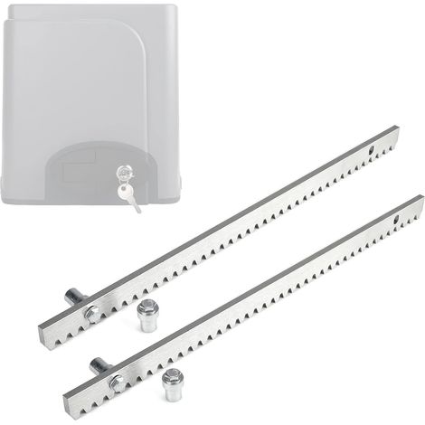 Crémaillères Tringle à Dents en Acier Galvanisé pour Portail Coulissant - Pièce de Rechange (Barre de Distribution pour Portail Coulissant) (1/5)