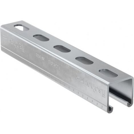 FISCHER - Profilo zincato 2000 mm (lunghezza) x 41 mm (larghezza) x 41 mm (altezza) per la realizzazione di strutture a telaio per il sostegno di impianti
