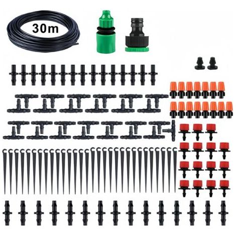 Kit d'arrosage de système d'irrigation de jardin de buse d'arrosage automatique de Micro-goutte, système d'irrigation goutte à goutte automatique, 30 mètres (1/5)