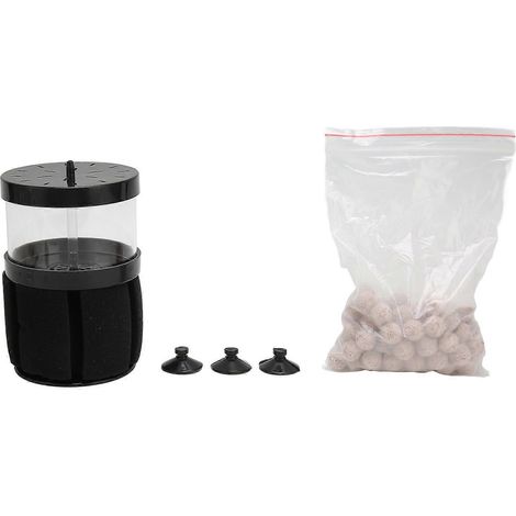Aquarium Mini Canister Filtre Silencieux 3-en-1 Pompe à Air Oxygénation Bio Filtration pour Poissons d'Ornement Crevettes Alevins (1/5)