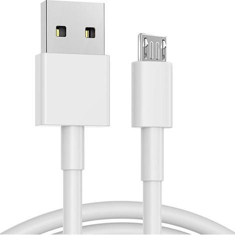 Lntyq Câble micro USB de 1 m - Câble de charge et de données - Compatible avec téléphones Android, smartphones, tablettes - Blanc