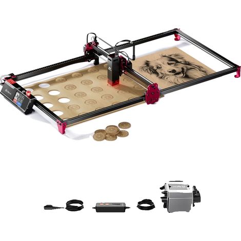 Graveur Laser, Machine de Découpe de Bois à Grande Vitesse avec Module Laser de 10W, Chipset à 2 Bits, MK2 10W 40x85cm 4, 10W-a (1/2)