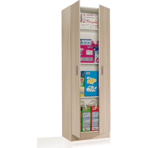 Armadio Multiuso 2 Ante - Marrone Rovere 37x180h cm (1/6)