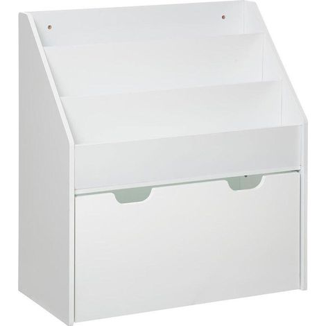 Libreria per bambini bianca su rotelle h70cm - Atmosphera créateur d'intérieur