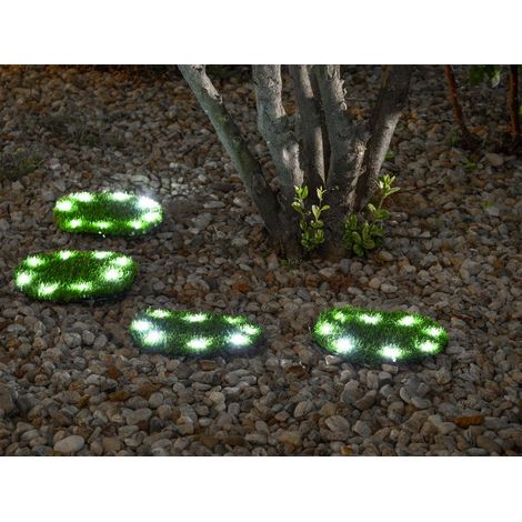 Lampe Strend Pro 6155, Grasplatten 4 Stk., 24 cm, Solarkreise aus Kunstrasen, 4x 8 LED, AA (1/4)