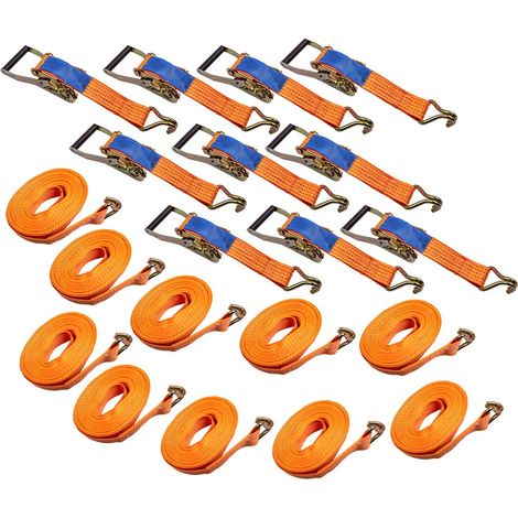 10 x heavy duty CRICCHETTO Cinghie Rimorchio Camion TIE DOWN Cargo LEGATURA (1/5)