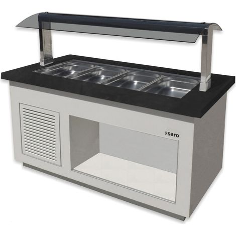 Buffet chaud - 4 GN - Granit noir - Température +30/+90°C - LINE SB-H 170 - Saro