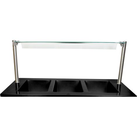 Protège-bouche - Inox/Verre - 1200x370x470mm - Pour BTS-2 - Saro