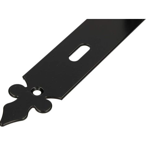KOTARBAU Maniglia per porta, 90 mm, PZ/BB, colore nero, universale, per interni ed esterni, in ferro battuto, antiruggine (BB) (1/4)