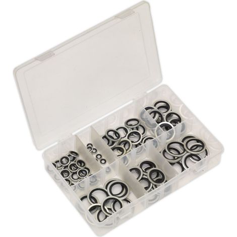 Sealey AB011DS Imperial BSP Bonded Seal (Dowty Seal) Assortment 84pc
