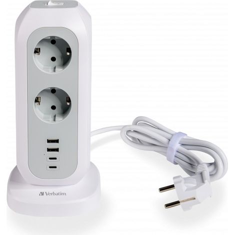 Verbatim 49547 multiprise blanche 11 prises 3600 W (1/2)