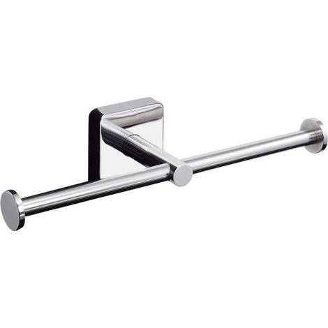 Portarotolo con barre laterali a muro in acciaio inox finitura lucida  CLODE-C kamalu