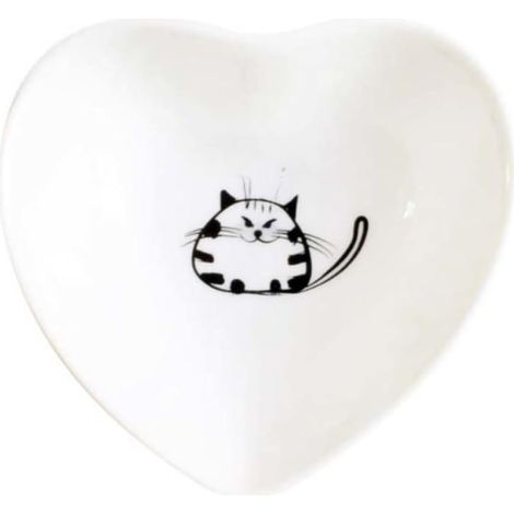 de Assiettes C ramique Forme C ur Motif Chat Plats Sauce (1/5)