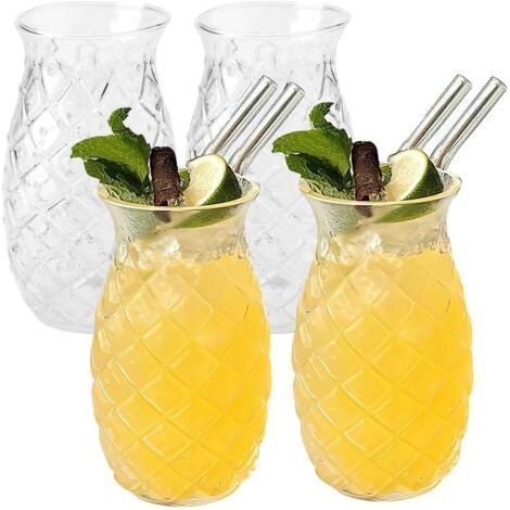 Lot De 4 Verre à Ananas, Verre Cocktail, Tasses à Ananas, Verres à Cocktail Amusants, pour la Maison, Les Restaurants et Les Fêtes (1/5)