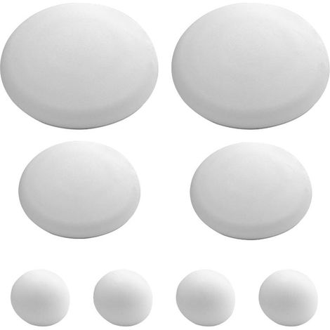 Topes Adhesivos para Paredes / Puertas / Ventanas / Mobiliario 2 x Ø 60 mm. / 2 x 40 mm. / 4 x 22 mm. (Blister 8 piezas) (1/3)