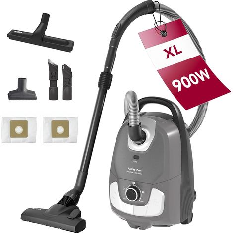 Aspirateur avec Sac 900W 3.5L 10m rayon, brosse turbo anti-poils, filtre HEPA, aspiration régl., sols/moquettes, compact, léger (1/5)