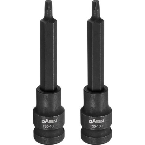 2Pcs Douille Torx T30 Longueur 100mm/3.94" Entraineur Carre 1/2" (1/5)
