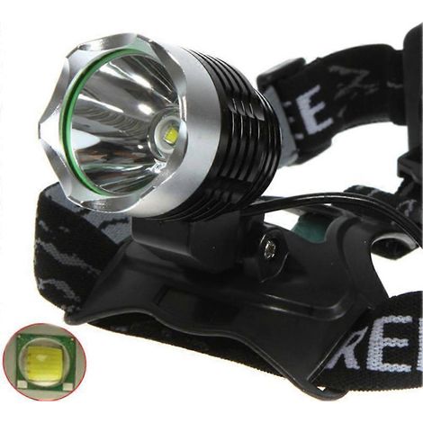 lampe frontale 1200 lm étanche T6 ultra-lumineuse pour la pêche et le camping en extérieur. (1/5)