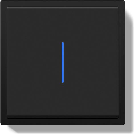 Interrupteur Encastré, Interrupteur à Bouton-Poussoir avec Borne Enfichable, 1 Gang 1 Voie Light Switch avec Voyant Lumineux LED et Cadre PC, Noir, 80X80mm (1/5)