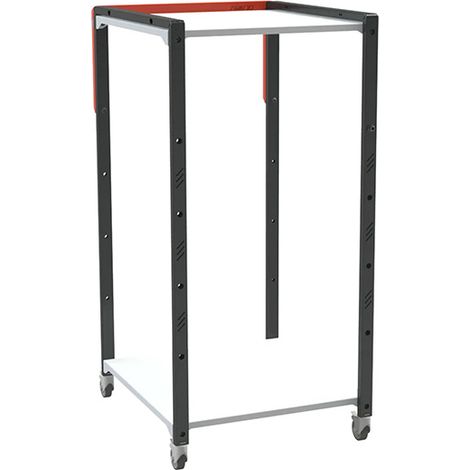 Werkstattpult mit 2 Ablagen (620 x 470 mm) und 4 Rollen – max. Belastbarkeit 150 kg - 826748311 (1/2)
