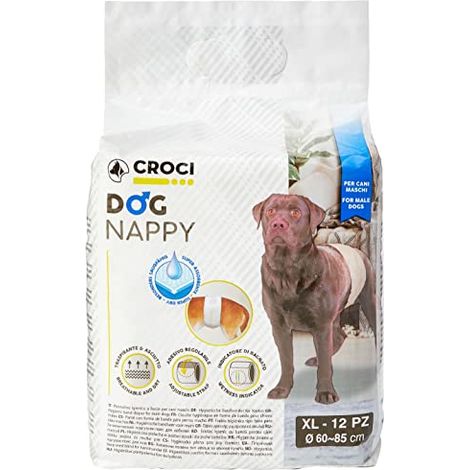 72 Pannolini igienici a fascia per cani maschi Dog Nappy - XL 6 pacchi da 12 pezzi cad. (1/4)