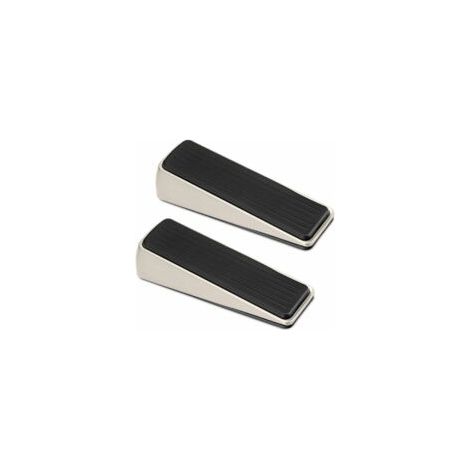 Cale Porte, 2 Pièces Bloc Porte, Stop Porte au Sol, Cale de Porte Robuste en Zinc et Caoutchouc, pour Salle de Bain, Cuisine, Chambre des Enfants Porte et Bureau (1/5)
