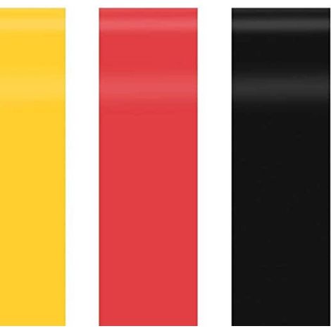 Lot de 5 bandes de résistance en latex pour l'entraînement élastique, la musculation et le fitness, vert, bleu, jaune, rouge, noir. (1/5)