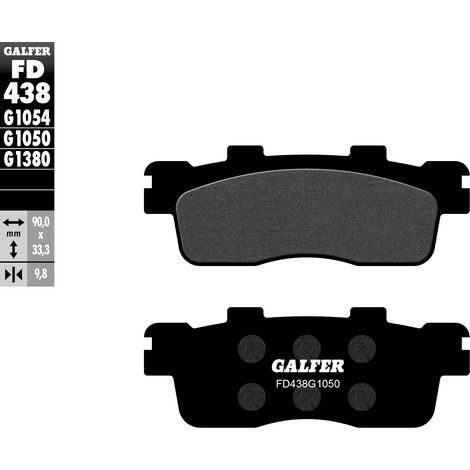 PASTILLAS DE FRENO GALFER KH498 SEMIMETÁLICAS PARA SCOOTER