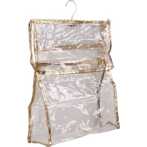Trousse de toilette transparente suspendue imperméable et anti-poussière pour salle de bain, pochette cosmétique claire pour chambre étudiante, rangement lingerie et maquillage, lot unique (1/5)