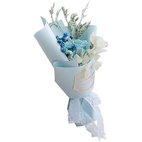 Bouquet artificiel réaliste, petit bouquet de fleurs décoratives exquis pour les fêtes.D (1/5)