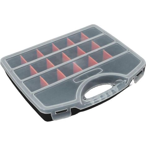 Boîte de rangement portable en plastique pour pièces, vis et quincaillerie. Matériau : [à compléter] (1/5)