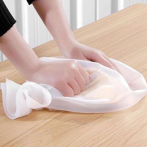 Sac à pâte, sac réutilisable en silicone de qualité alimentaire pour pain, pâtisserie, pizza, sac à pâte, sac à farine (1/5)