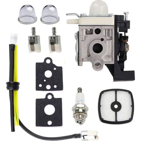 Kit carburateur 10 pièces ECHO SRM-2320T pour débroussailleuse ECHO SRM-2320T 21,2 cc, livré avec filtre à air, bougies d'allumage, conduite de carburant, joint (1/4)