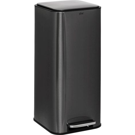 Mülleimer delta aus schwarzem metall 30l - 5five (1/5)