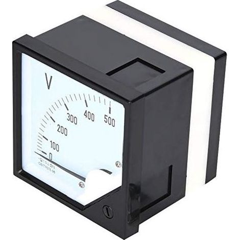 AC 0-500V Voltmètre à panneau , Appareils de mesure Voltmètres carré Voltmètre analogique Compteur à aiguille pour les dispositifs de commande électroniques (1/3)